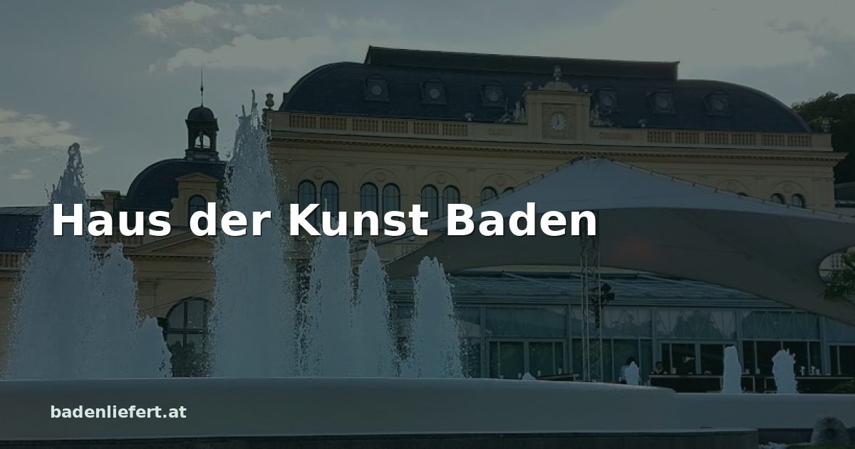 Titelbild: Kurpark Baden, darüber der Schriftzug „Haus der Kunst Baden“