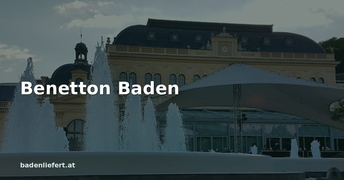 Titelbild: Kurpark Baden, darüber der Schriftzug „Benetton Baden“