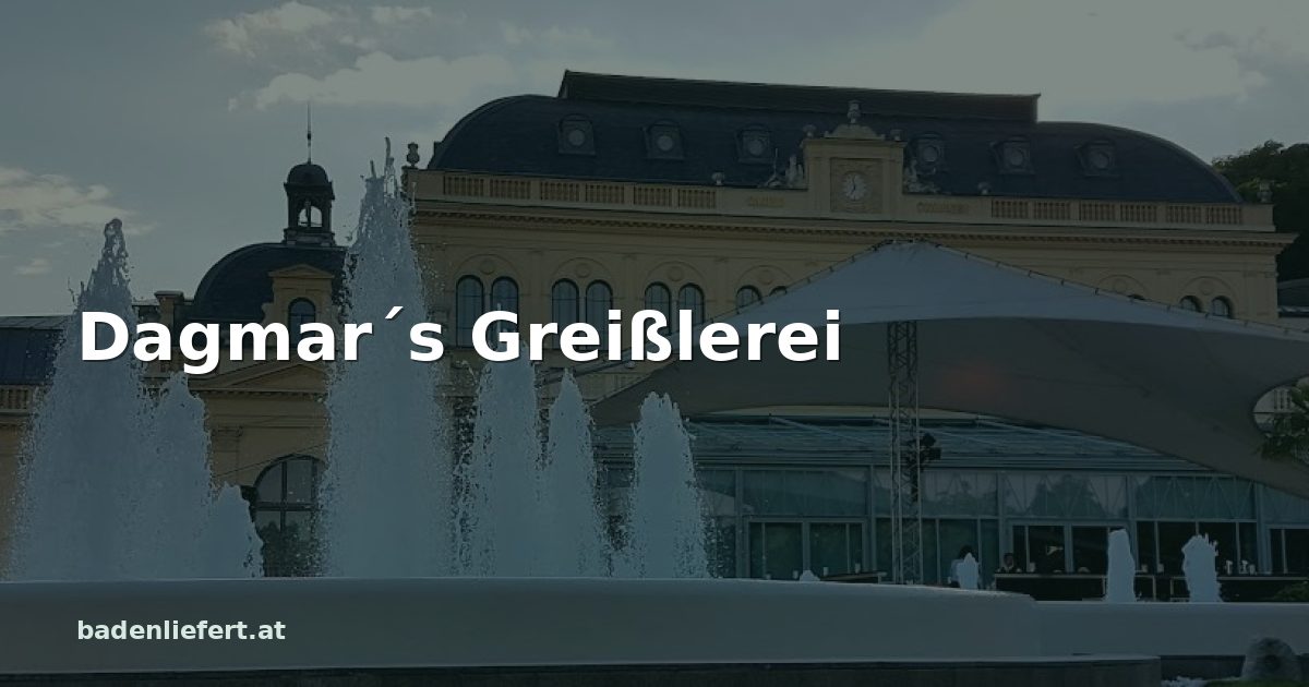 Titelbild: Kurpark Baden, darüber der Schriftzug „Dagmar´s Greißlerei“