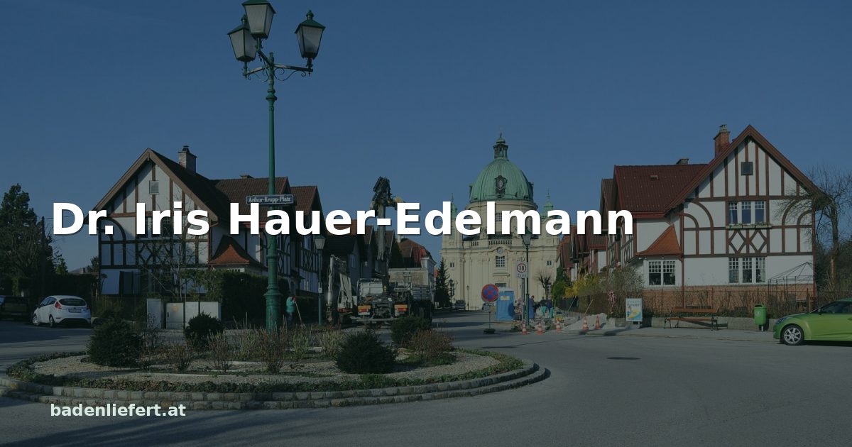 Titelbild: Arthur-Krupp-Platz in Berndorf, darüber der Schriftzug „Dr. Iris Hauer-Edelmann“