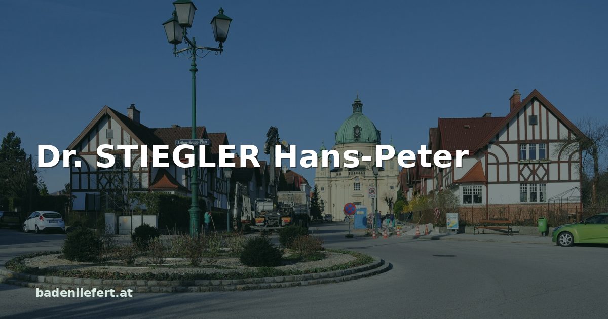 Titelbild: Arthur-Krupp-Platz in Berndorf, darüber der Schriftzug „Dr. STIEGLER Hans-Peter“