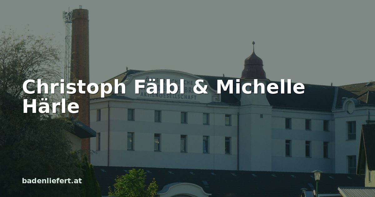 Titelbild: ehemalige Bettfedernfabrik in Oberwaltersdorf, darüber der Schriftzug „Christoph Fälbl & Michelle Härle“