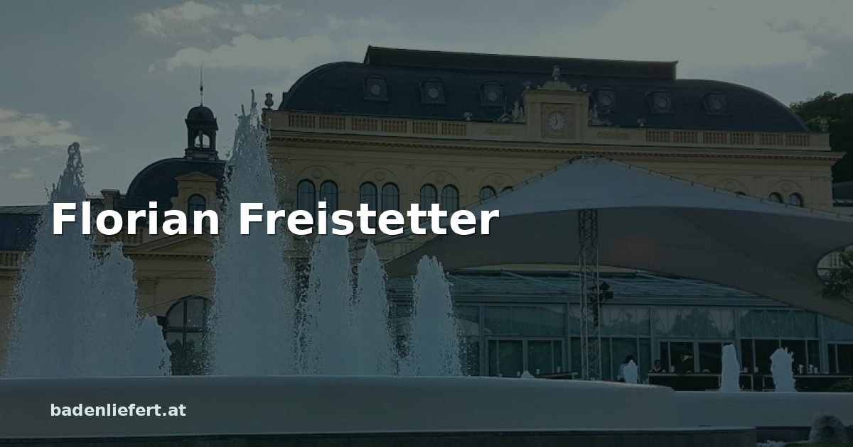 Titelbild: Kurpark Baden, darüber der Schriftzug „Florian Freistetter“