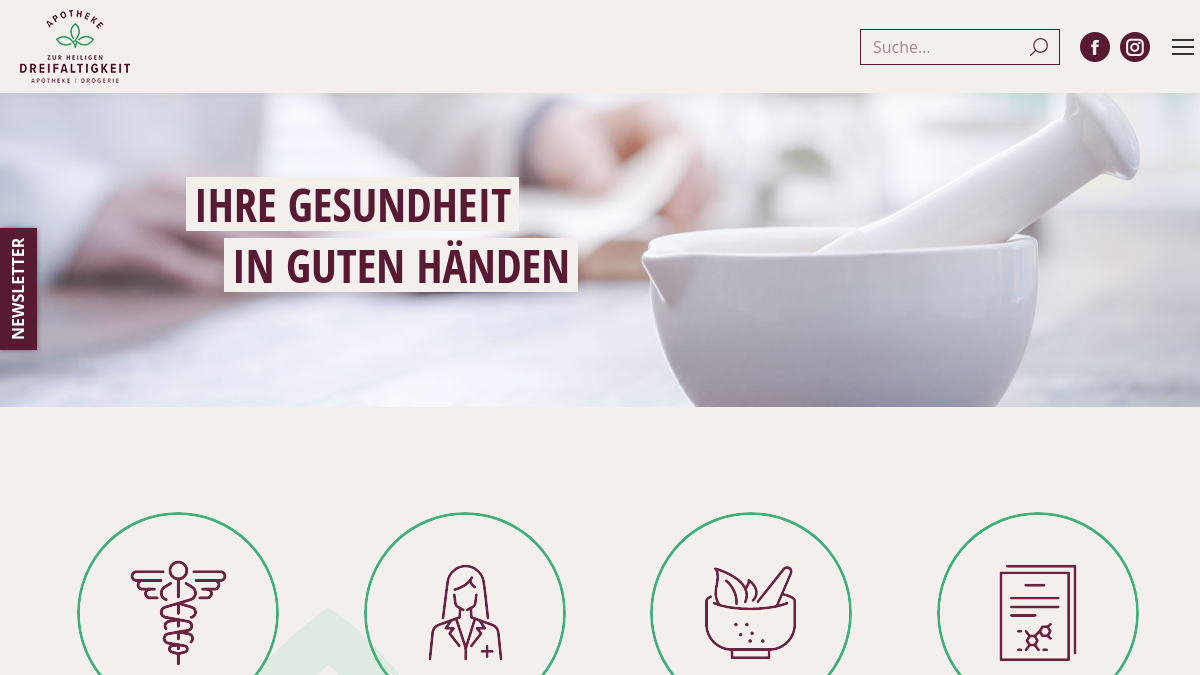 Website-Vorschau von APOTHEKE BERNDORF zur "Hl. Dreifaltigkeit"