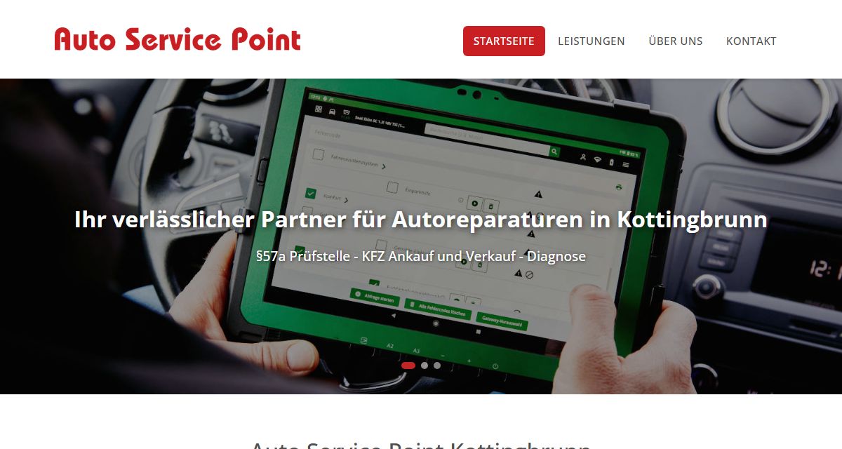 Ansicht von Auto Service Point