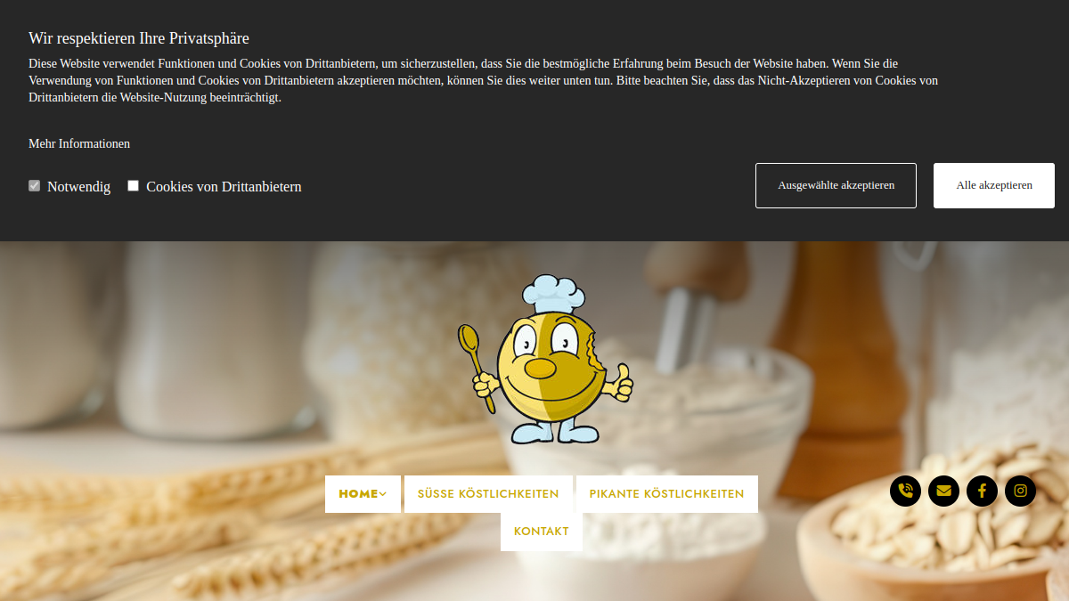 Website-Vorschau von Backen auf Bestellung