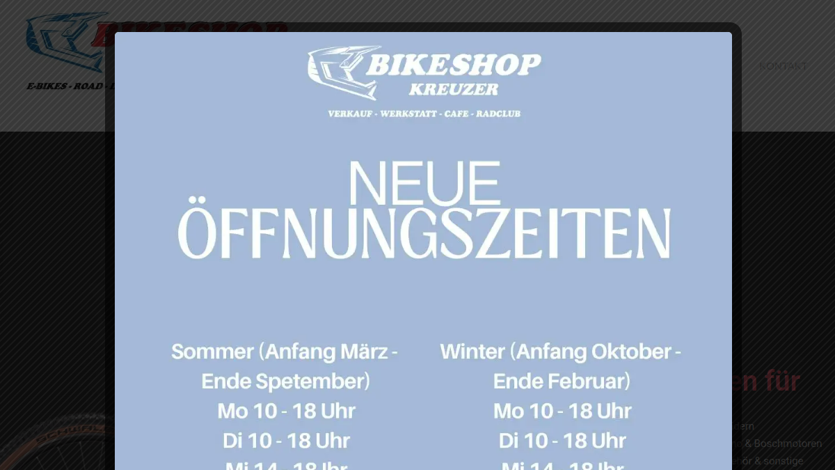 Website-Vorschau von Bikeshop-Kreuzer