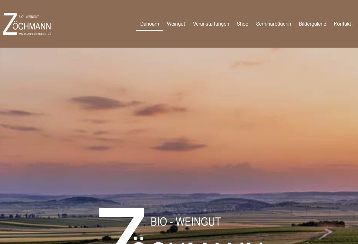 Website-Vorschau von Bio Weingut Zöchmann