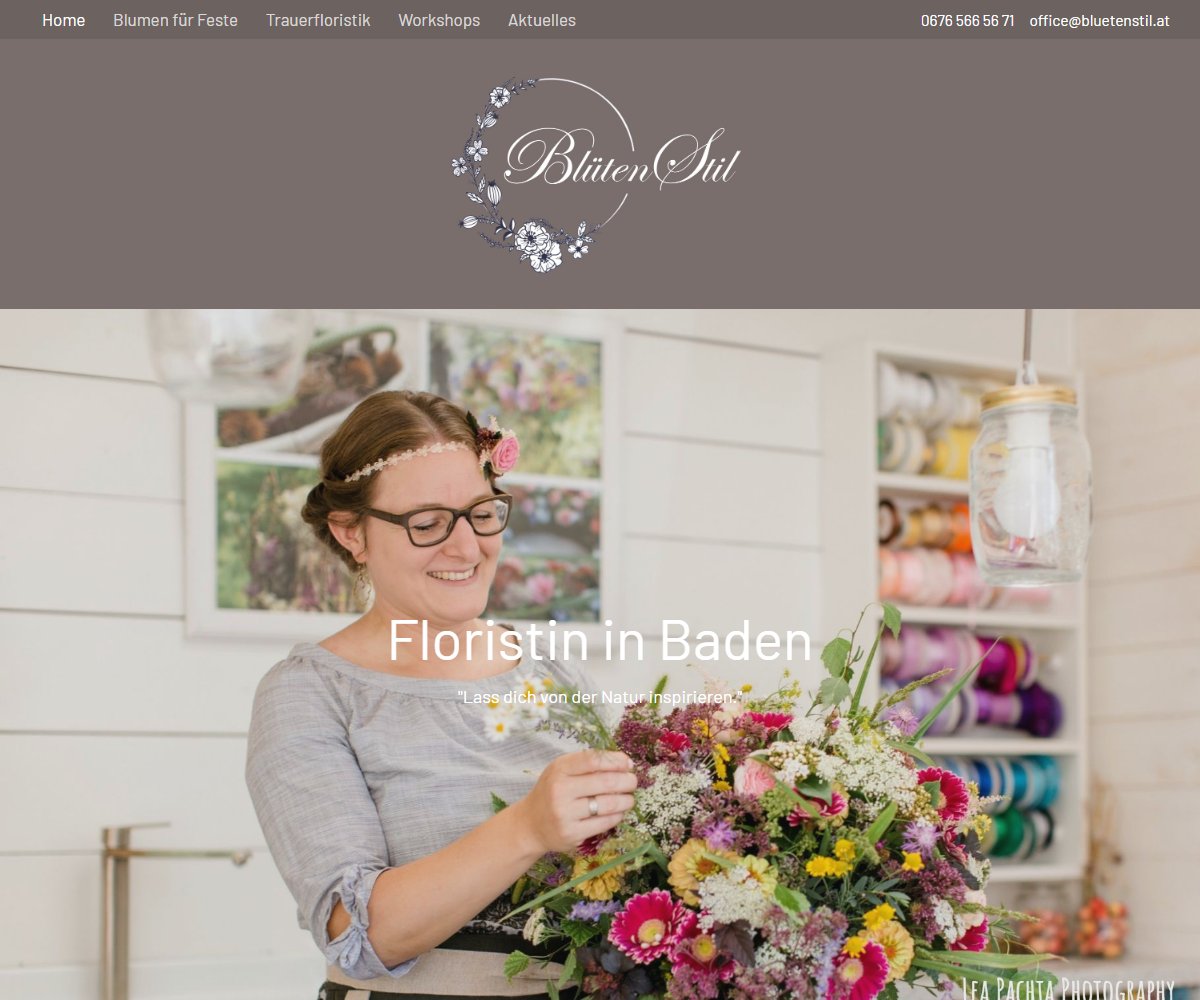 Website-Vorschau von Blütenstil