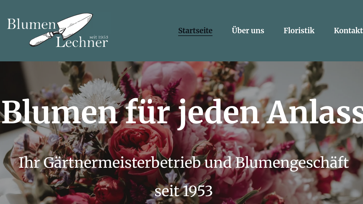 Website-Vorschau von Blumen Lechner