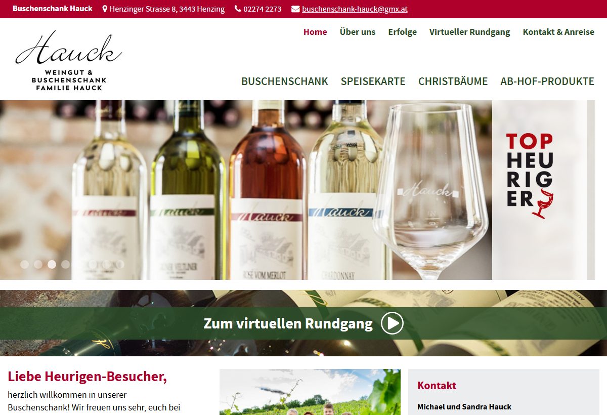 Website-Vorschau von Buschenschank Hauck