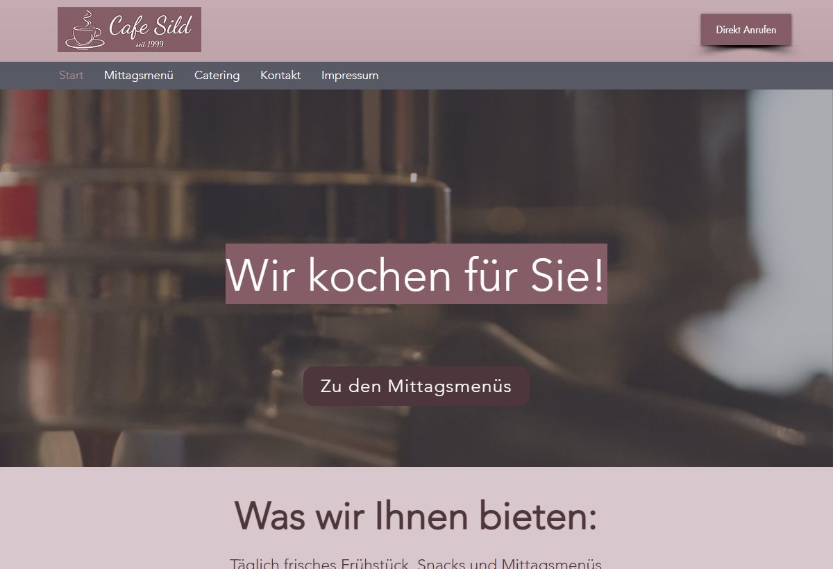 Website-Vorschau von Cafe Konditorei Sild