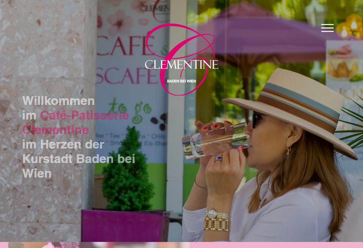 Website-Vorschau von CAFÉ-PATISSERIE CLEMENTINE