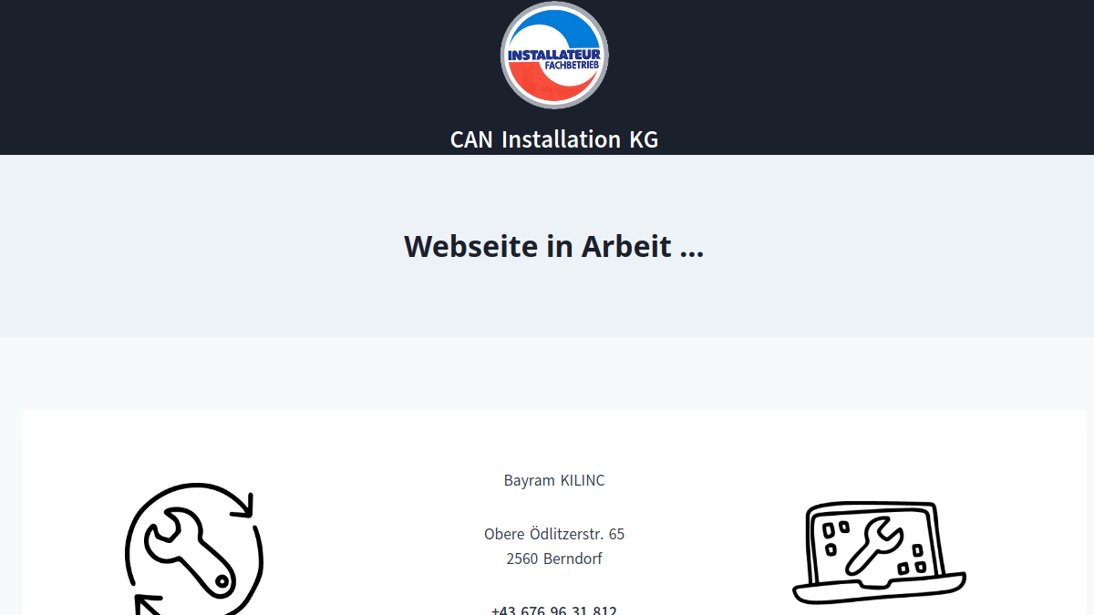 Website-Vorschau von CAN Installationen KG