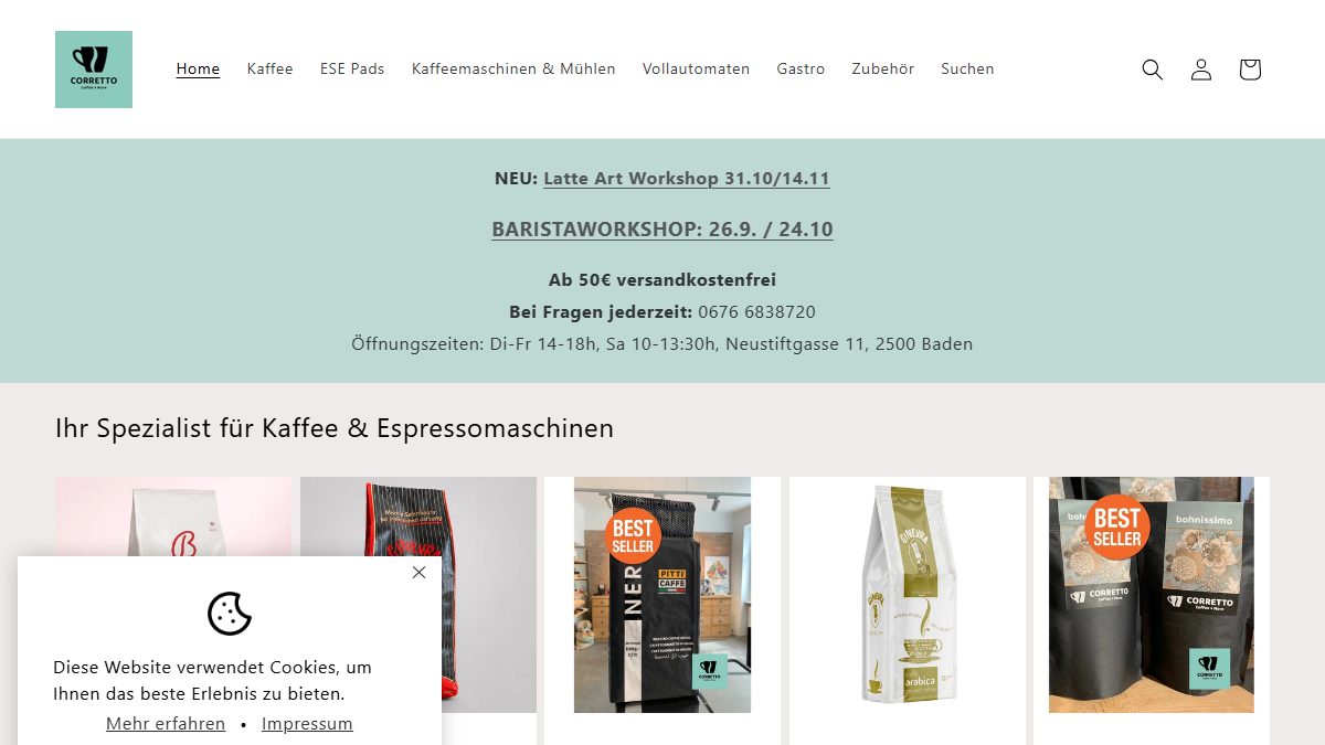 Ansicht von CORRETTO – Coffee + More