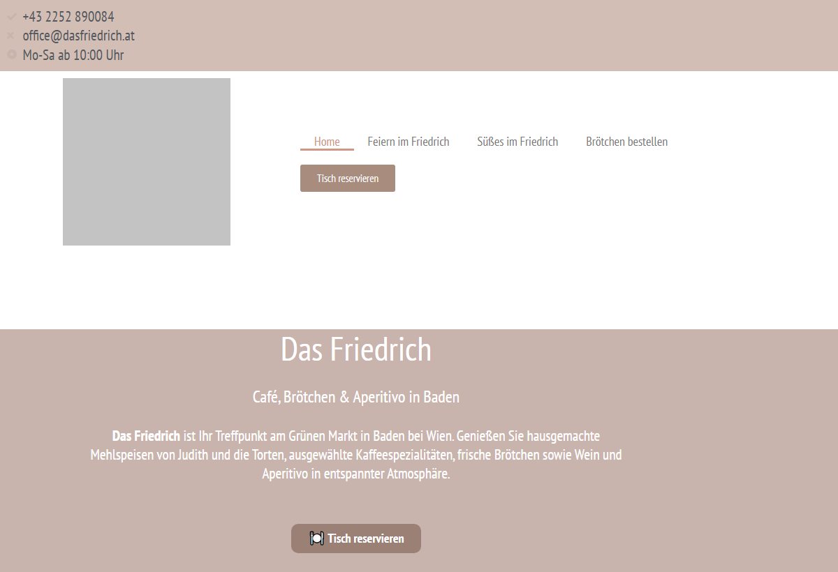 Website-Vorschau von Das Friedrich