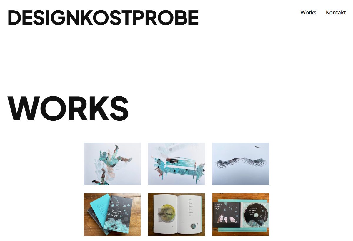 Ansicht von Designkostprobe
