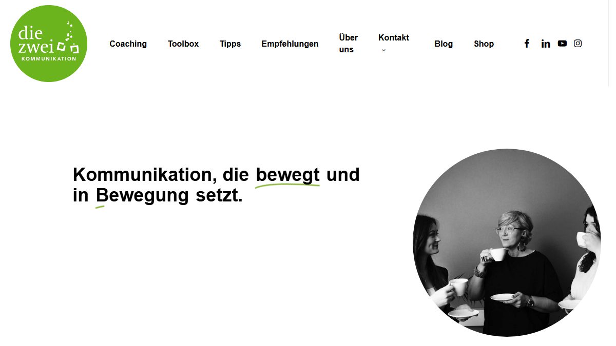 Ansicht von diezwei kommunikation