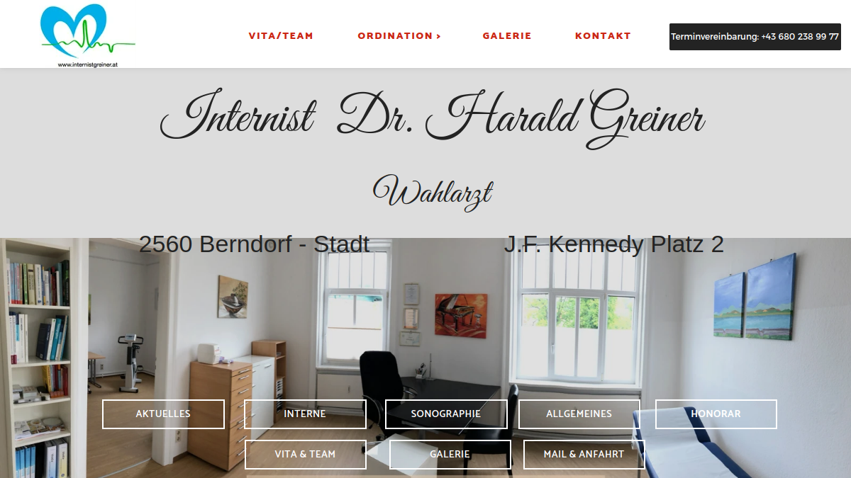 Website-Vorschau von Dr. Greiner Harald