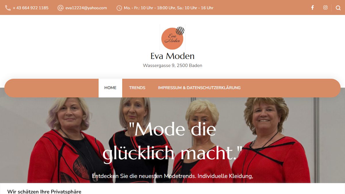 Ansicht von Eva Moden