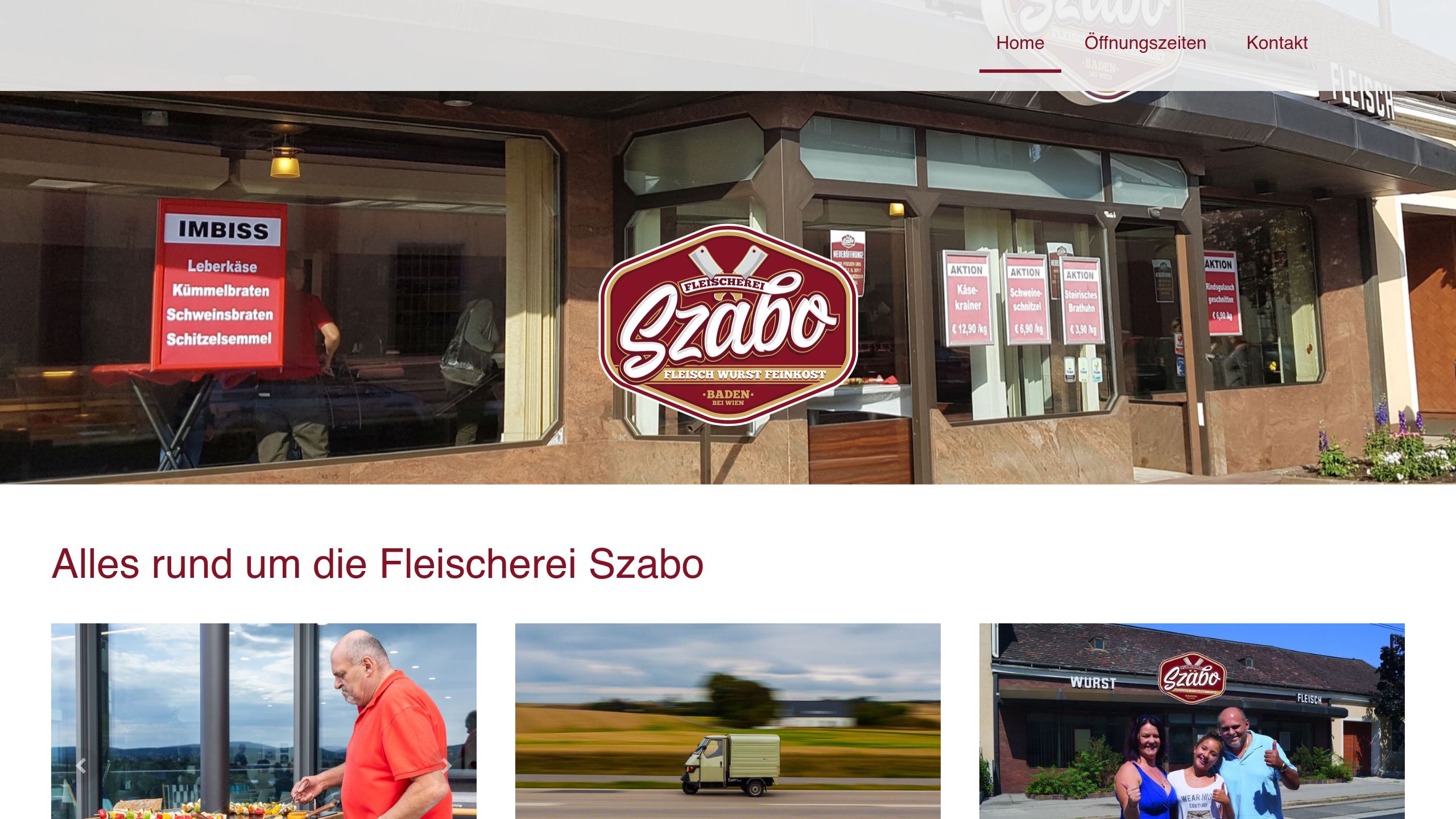 Website-Vorschau von Fleischerei Szabo