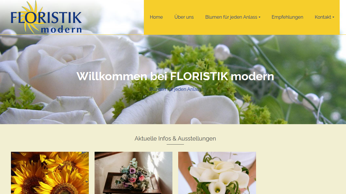 Website-Vorschau von Floristik modern