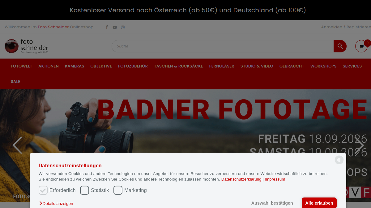 Website-Vorschau von Foto Schneider
