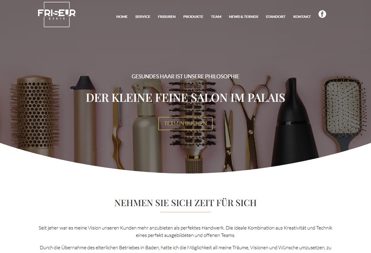 Website-Vorschau von Friseur Barth