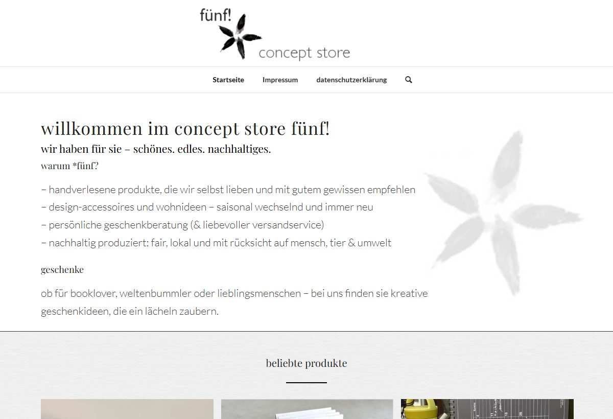 Ansicht von fünf! concept store