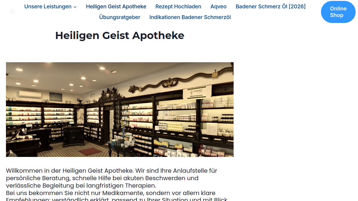 Website-Vorschau von Heiligen-Geist Apotheke