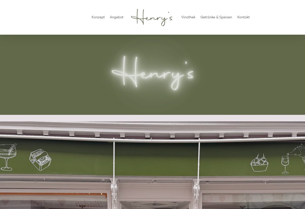 Website-Vorschau von Henry's Bar & Feinkost