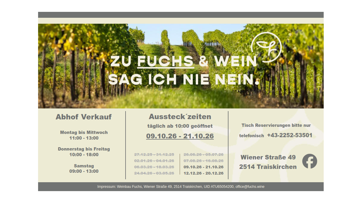 Website-Vorschau von Heurigen Fuchs
