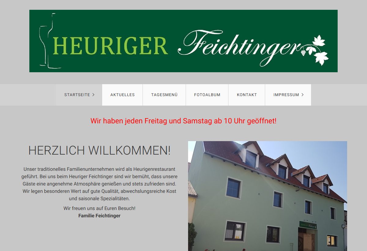 Website-Vorschau von Heuriger Feichtinger
