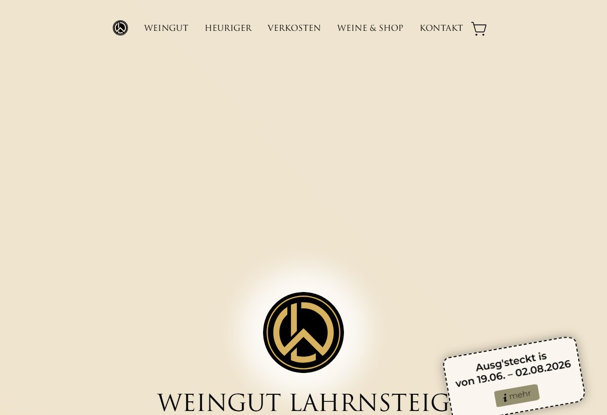 Website-Vorschau von Heuriger Lahrnsteig
