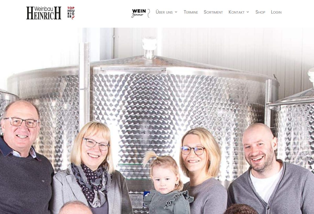 Website-Vorschau von Heuriger zum Pfarrkeller – Weinbau Thomas Heinrich