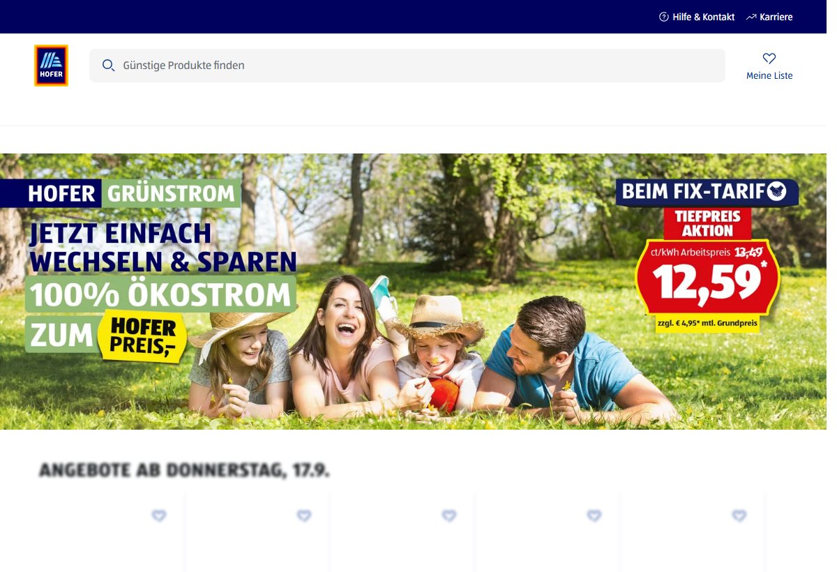 Website-Vorschau von HOFER Baden