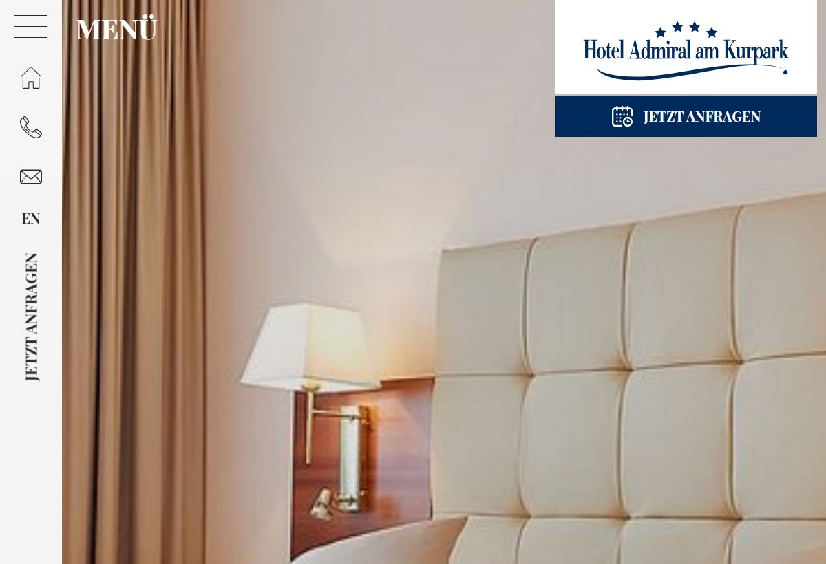 Website-Vorschau von Hotel Admiral am Kurpark