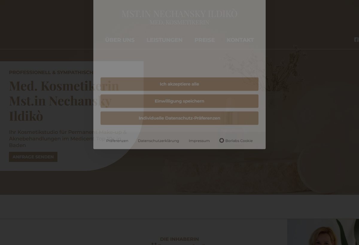 Website-Vorschau von Ildikó Nechansky