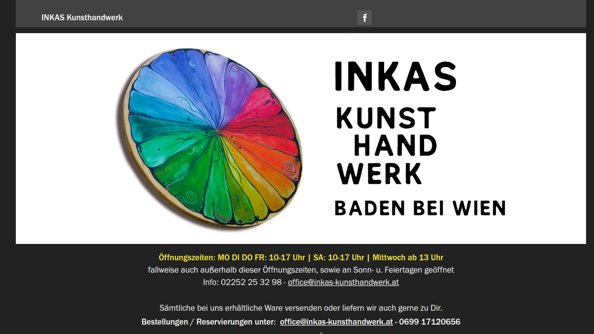 Website-Vorschau von Inkas Kunsthandwerk