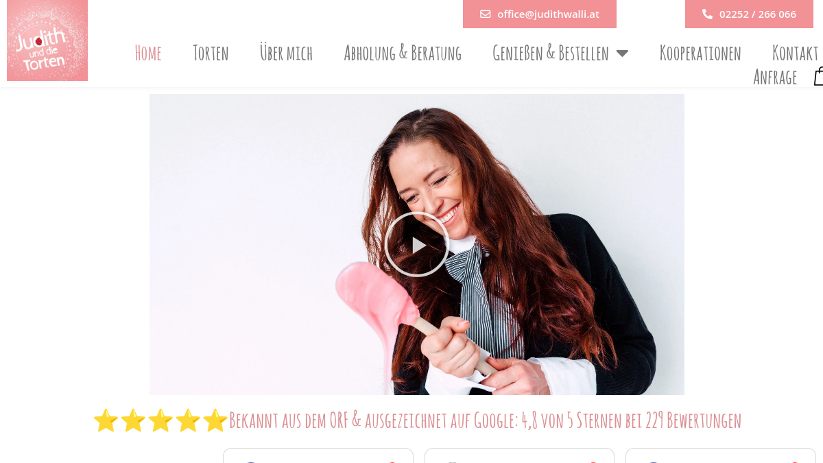 Website-Vorschau von Judith und die Torten