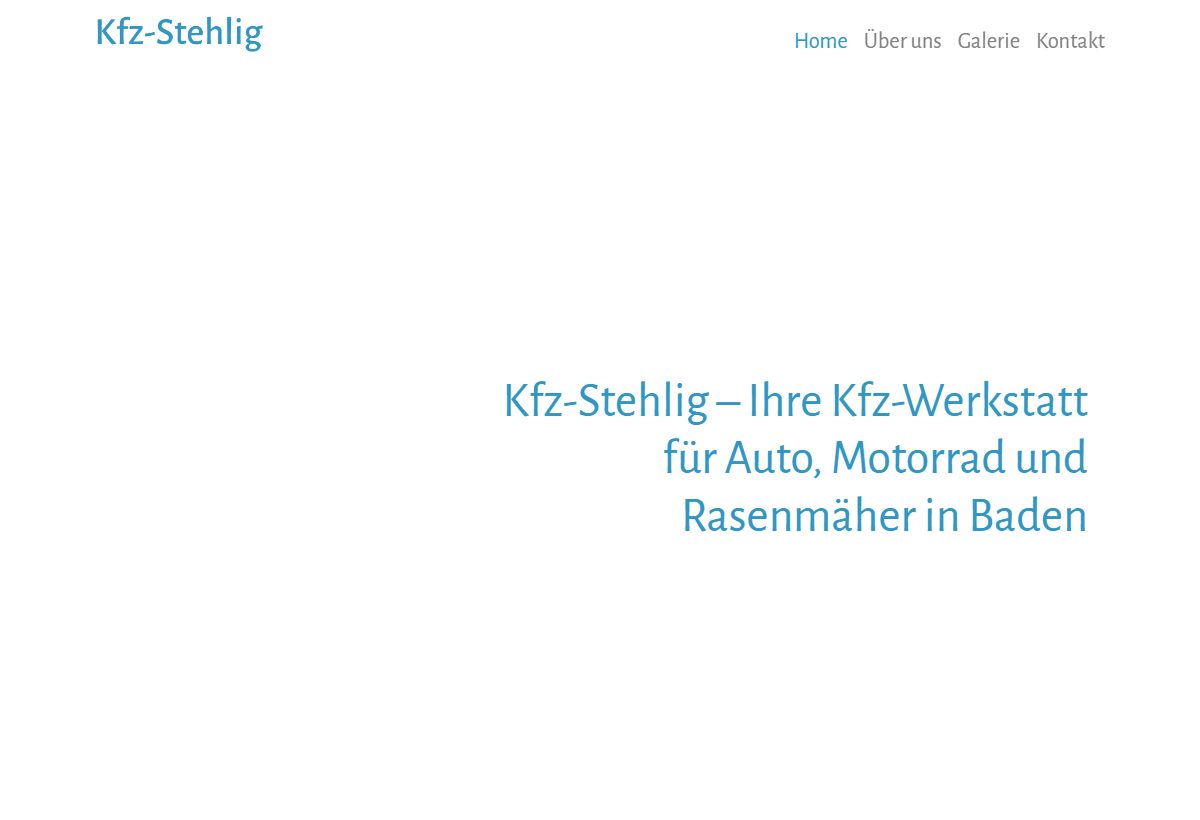 Website-Vorschau von Kfz-Stehlig