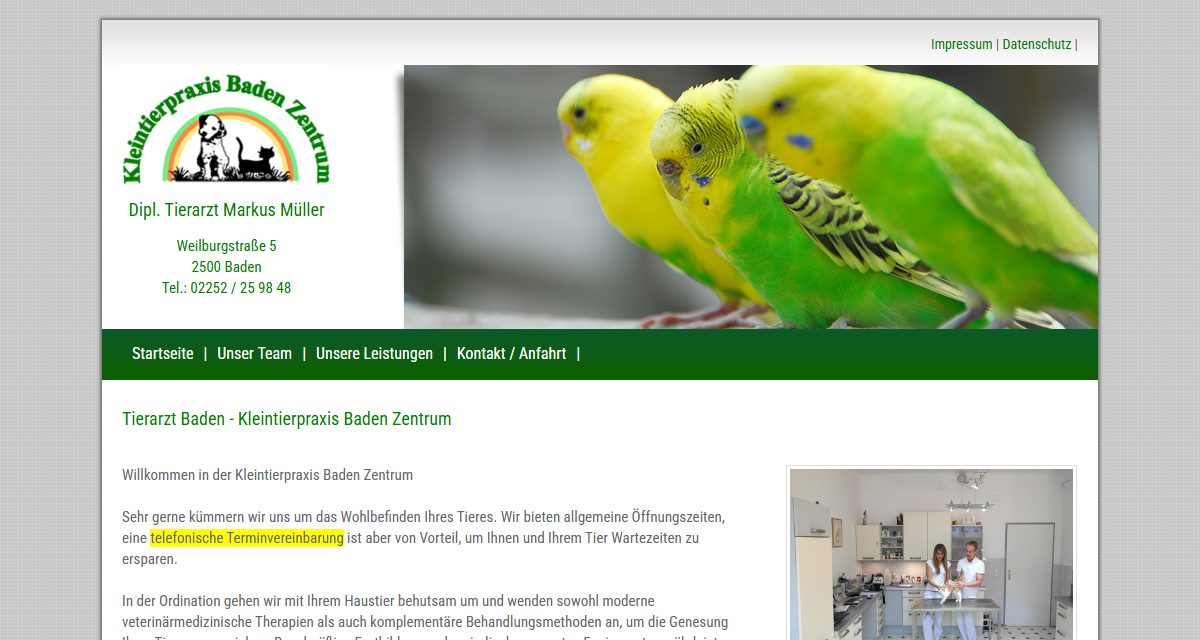 Ansicht von Kleintierpraxis Baden Zentrum