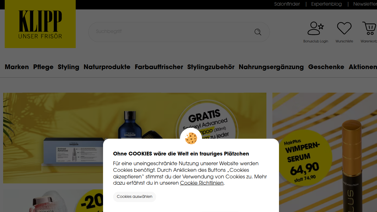 Website-Vorschau von KLIPP Frisör