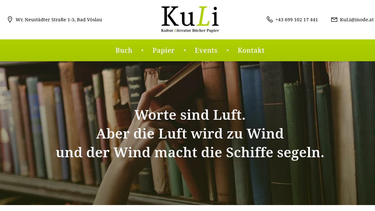 Website-Vorschau von Kuli