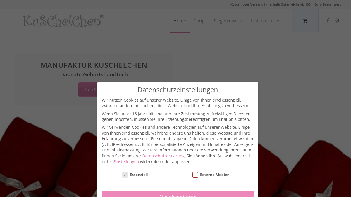 Website-Vorschau von Kuschelchen