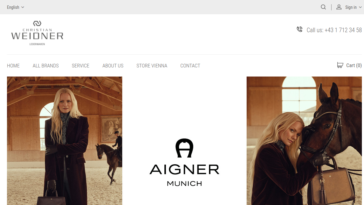 Website-Vorschau von Lederwaren Weidner