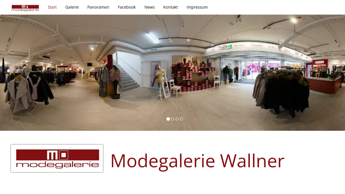 Website-Vorschau von Modegalerie Wallner