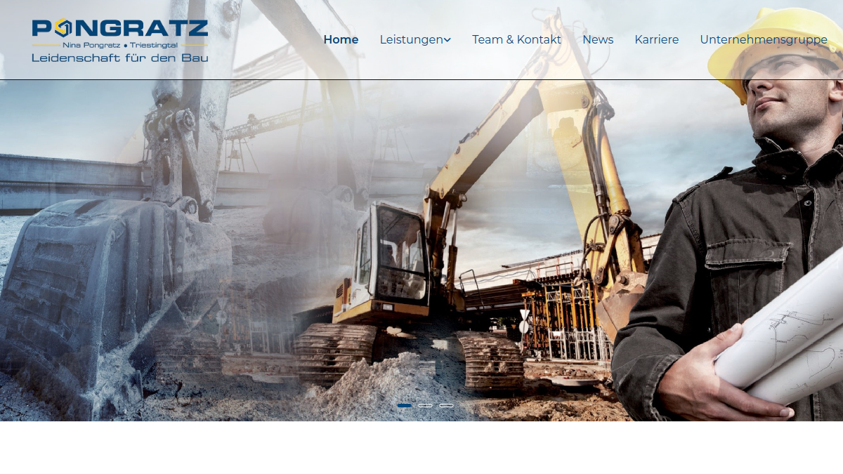 Website-Vorschau von PONGRATZ Bau GmbH