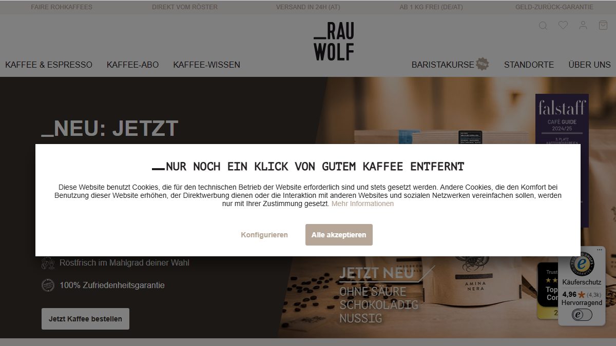 Ansicht von RAUWOLF Rösthaus + Brewbar SCS
