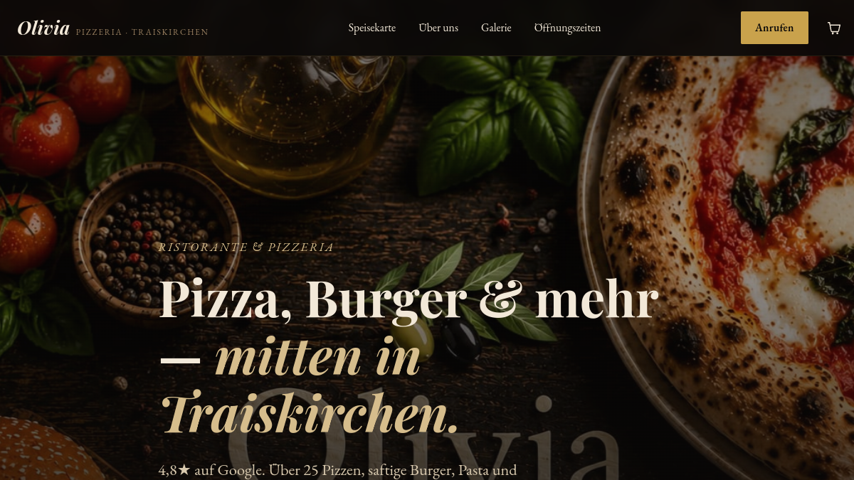 Website-Vorschau von Restaurant OLIVIA